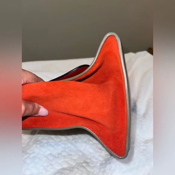 Céline Trapeze Bag Tri-Color Leather & Suede (Black/Grey/Red) W/COA - Picture 11 of 14